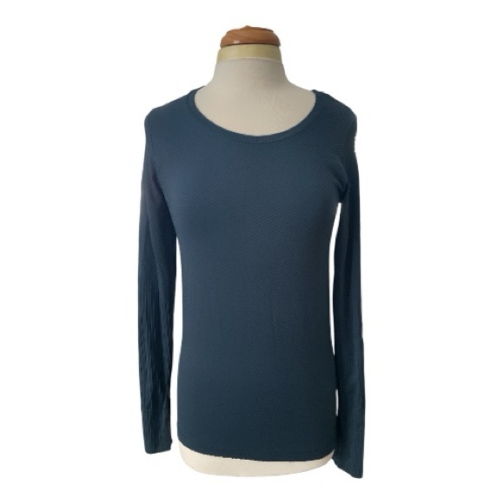 Athleta Flurry Teal Long Sleeve Top